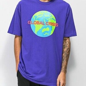 moodswings mundo purple global crisis crew neck t-shirt